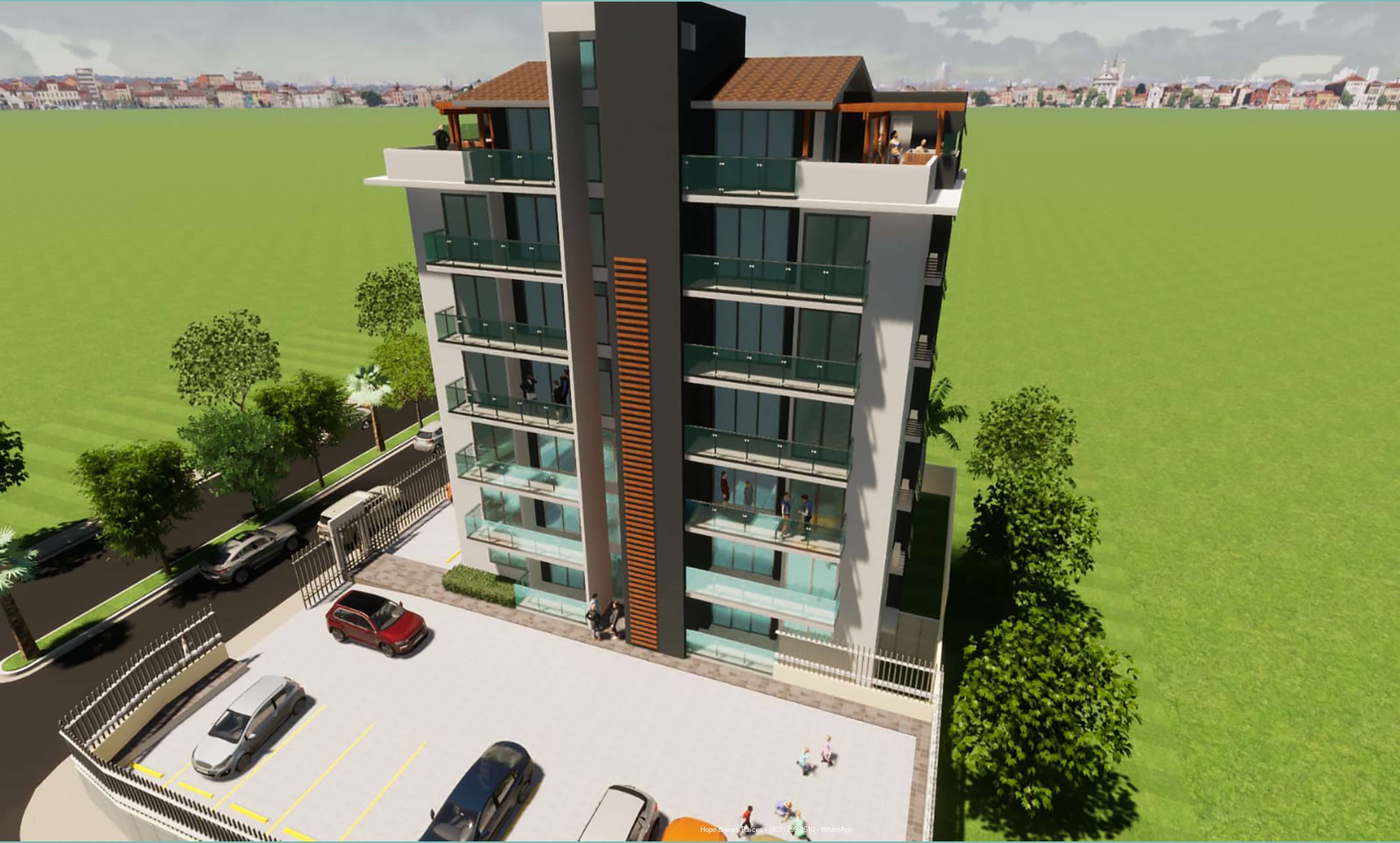 Torre con dos penthouse