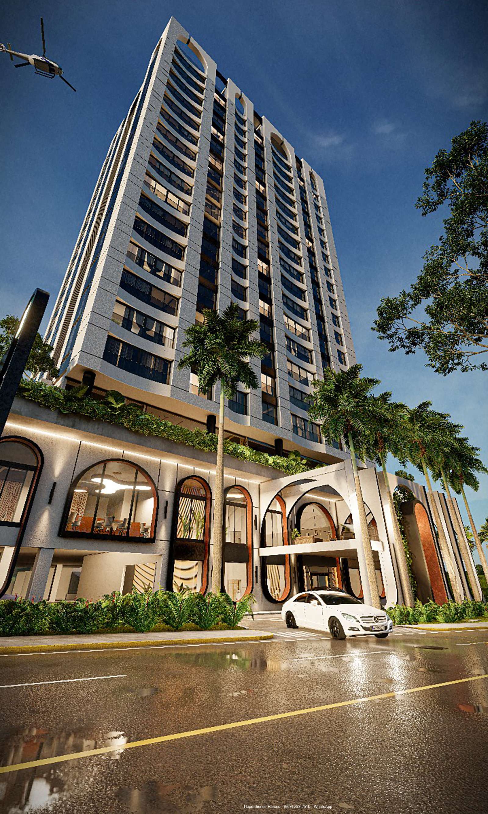 Edificio con helipad